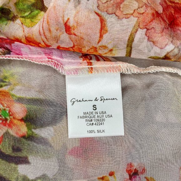 Graham & Spencer Silk Blouse in Blush Floral - Picture 7 of 7